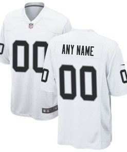 Las Vegas Raiders Custom Game Jersey - White Custom Jerseys Nfl