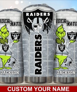 Las Vegas Raiders Custom Name Tumbler - Personalized NFL Gift