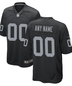 Las Vegas Raiders Customized Black Stitched Game Jersey