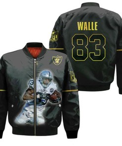Las Vegas Raiders Darren Waller 83 NFL Best Player Black Gift For Raiders Fans Bomber Jacket