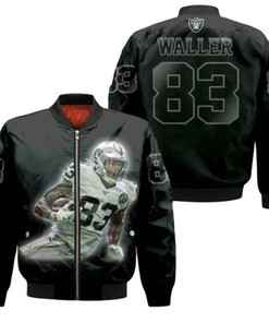 Las Vegas Raiders Darren Waller 83 NFL Legendary Captain Black Gift For Raiders Fans Bomber Jacket