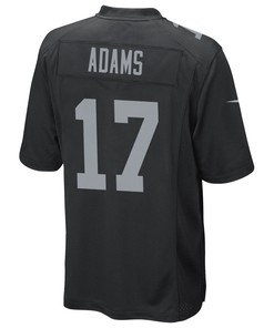Las Vegas Raiders Davante Adams 17 Game Jersey - Black Jersey
