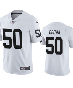 Las Vegas Raiders Jayon Brown 50 White Vapor Limited Jersey