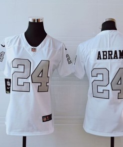 Las Vegas Raiders Johnathan Abram #24 Nfl 2020 White Womens Jersey