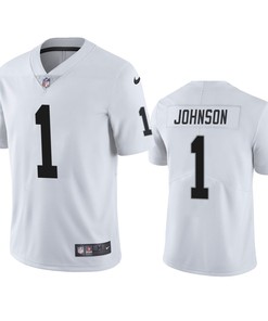 Las Vegas Raiders Johnson 1 White Vapor Limited Jersey - Men's
