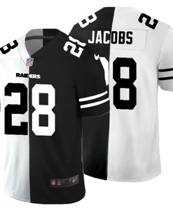 Las Vegas Raiders Josh Jacobs #28 Nfl 2020 Black And White Jersey