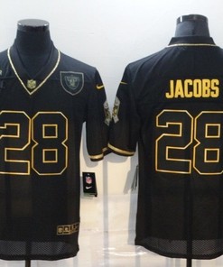 Las Vegas Raiders Josh Jacobs #28 Nfl 2020 Black Jersey