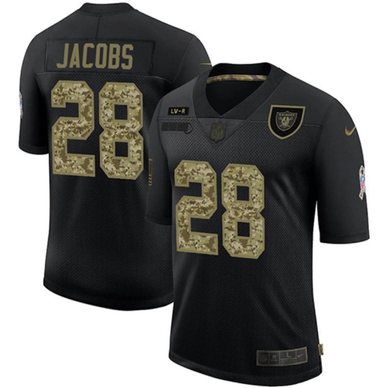 Las Vegas Raiders Josh Jacobs #28 Nfl 2020 Black Jersey