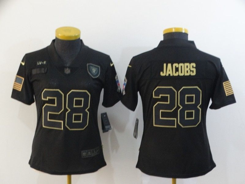 Las Vegas Raiders Josh Jacobs #28 Nfl 2020 Black Womens Jersey
