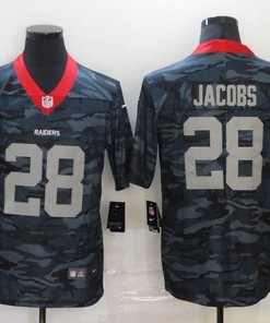 Las Vegas Raiders Josh Jacobs #28 Nfl 2020 Camo Black Jersey