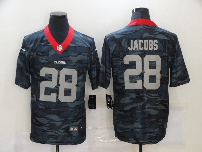 Las Vegas Raiders Josh Jacobs #28 Nfl 2020 Camo Black Jersey