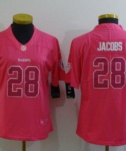 Las Vegas Raiders Josh Jacobs #28 Nfl 2020 Pink Womens Jersey