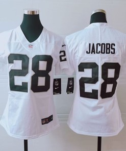 Las Vegas Raiders Josh Jacobs #28 Nfl 2020 White Womens Jersey