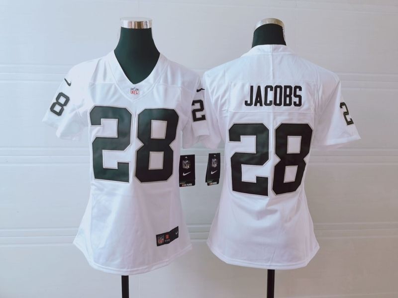 Las Vegas Raiders Josh Jacobs #28 Nfl 2020 White Womens Jersey
