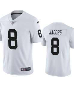 Las Vegas Raiders Josh Jacobs 8 White Vapor Limited Jersey - Men's