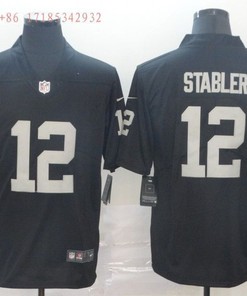 Las Vegas Raiders Ken Stabler #12 Nfl Black Jersey Jersey