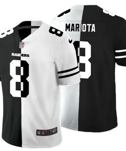 Las Vegas Raiders Marcus Mariota #8 Nfl 2020 Black And White Jersey