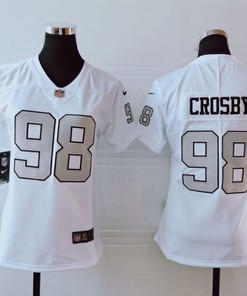 Las Vegas Raiders Maxx Crosby #98 2020 Nfl White Womens Jersey