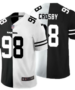 Las Vegas Raiders Maxx Crosby #98 Nfl 2020 Black And White Jersey