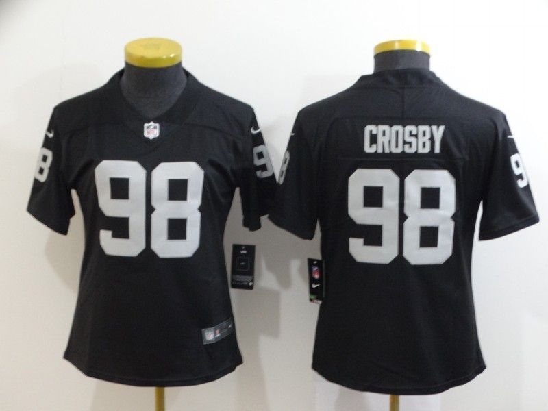 Las Vegas Raiders Maxx Crosby #98 Nfl 2020 Black Womens Jersey