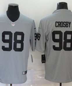 Las Vegas Raiders Maxx Crosby #98 Nfl 2020 Light Grey Jersey
