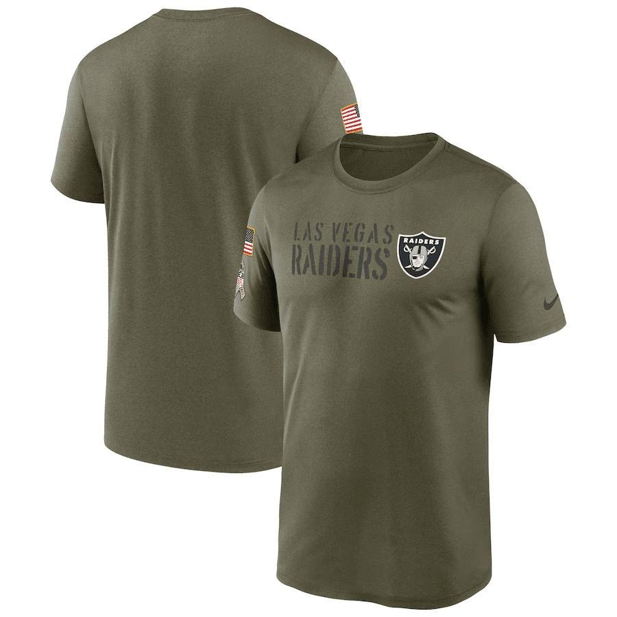 Las Vegas Raiders Men 2022 Salute to Service Legend Team T-Shirt - Olive