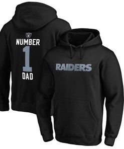 Las Vegas Raiders Nfl Pro Line By Branded #1 Dad Pullover Hoodie - Black