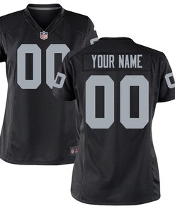 Las Vegas Raiders Nike Womens Custom Game Jersey - Black