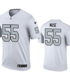 Las Vegas Raiders Tanner Muse White Color Rush Legend Jersey