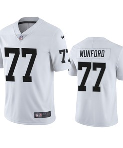 Las Vegas Raiders Thayer Munford 77 White Vapor Limited Jersey