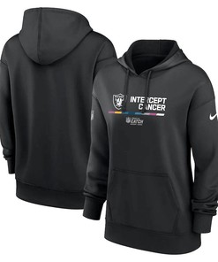 Las Vegas Raiders Women's 2022 NFL Crucial Catch Therma Performance Pullover Hoodie - Black