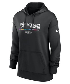 Las Vegas Raiders Women's 2022 NFL Crucial Catch Therma Performance Pullover Hoodie - Black