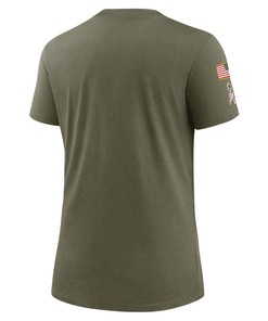 Las Vegas Raiders Women's 2022 Salute To Service Legend T-Shirt - Olive