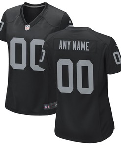 Las Vegas Raiders Womens Custom Game Jersey - Black Custom Jerseys Nfl