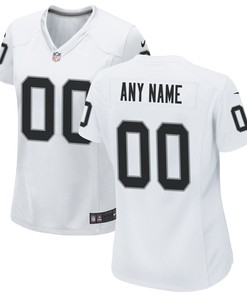 Las Vegas Raiders Womens Custom Game Jersey - White Custom Jerseys Nfl