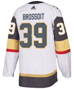 Laurent Brossoit 39 Vegas Golden Knights Stanley Cup 2023 Final Patch Away Breakaway Men Jersey - White
