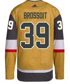 Laurent Brossoit 39 Vegas Golden Knights Stanley Cup 2023 Final Patch Home Breakaway Men Jersey - Gold