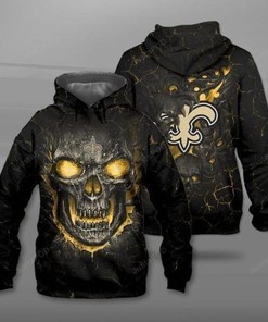 Lava Skull New Orleans Saints 3D Hoodie Zip Hoodie