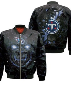 Lava Skull Tennessee Titans 3D Jersey Bomber Jacket