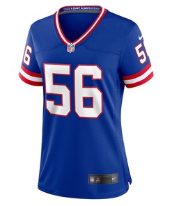 Lawrence Taylor 56 New York Giants Women's Classic Retired Player Game Jersey - Royal
