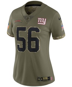 Lawrence Taylor New York Giants Women's 2022 Salute To Service Retired Player Limited Jersey - Olive