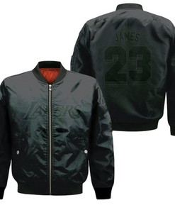 Lebron James Los Angeles Lakers Mvp Black 2019 Jersey Inspired Style Bomber Jacket