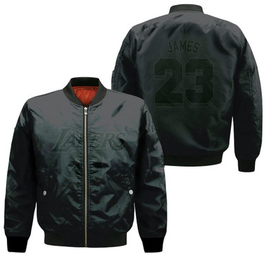Lebron James Los Angeles Lakers Mvp Black 2019 Jersey Inspired Style Bomber Jacket