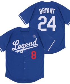 Legend Kobe Bryant 8 24 Mlb Tribute Blue Jersey