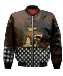 Lehigh Mountain Hawks Bomber Jacket Basketball Net Grunge Pattern- NCAA