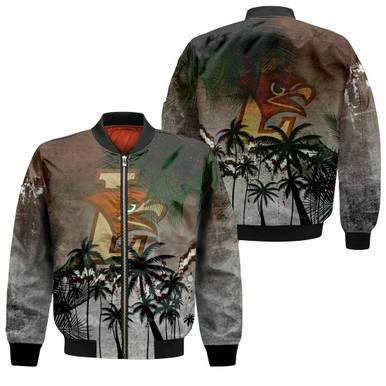 Lehigh Mountain Hawks Bomber Jacket Coconut Tree Tropical Grunge - NCAA