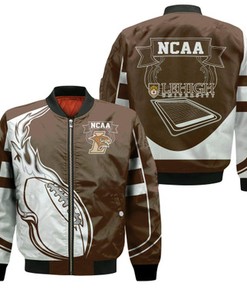 Lehigh Mountain Hawks Bomber Jacket  - Fire Football - NCAA