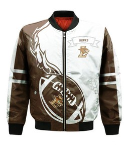 Lehigh Mountain Hawks Bomber Jacket Flame Ball - NCAA