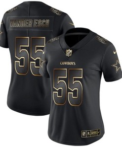 Leighton Vander Esch #55 Dallas Cowboys Nfl Explosion Legendary Gold Black Jersey