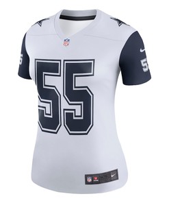Leighton Vander Esch 55 Dallas Cowboys Women's Color Rush Legend Player Jersey - White